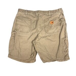 Carhartt B147 LBR Mens 37 Canvas Carpenter Work Shorts Tan Light Brown Utility